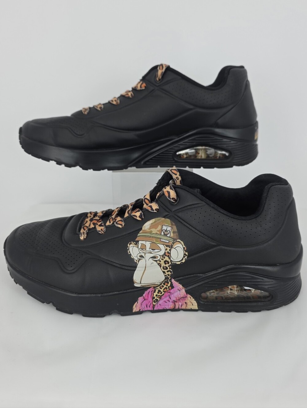Skechers x Snoop Dogg Uno Dr Bombay Sneakers Mens 10.5 Leopard Black 251014